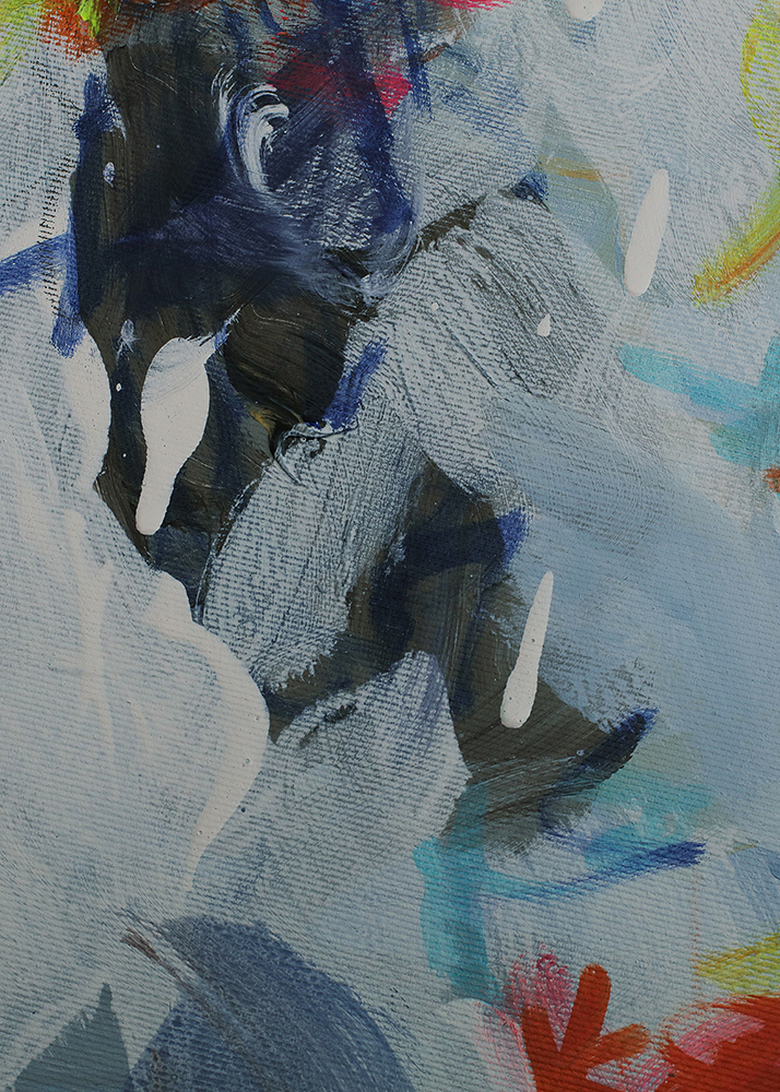 Nahaufnahme XL Gemälde Bild gelb hell blau neon Sonne Sonnen Untergang Meer Strand Nordsee