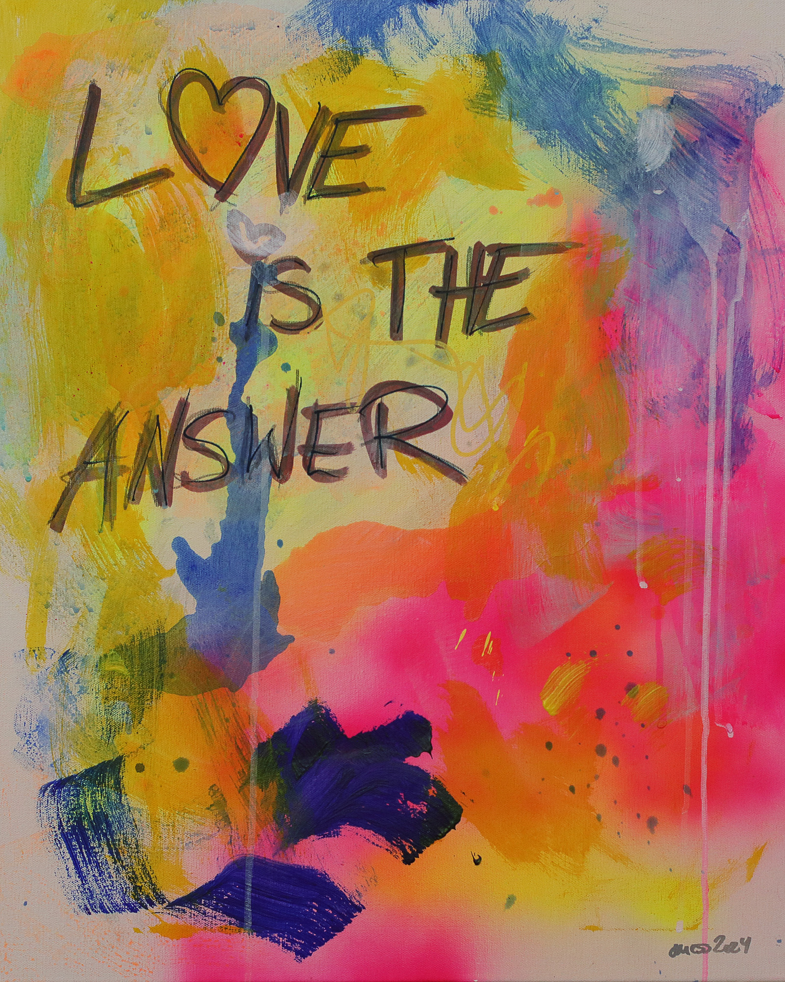 Love is the answer - 60 x 50 cm - 30 Euro