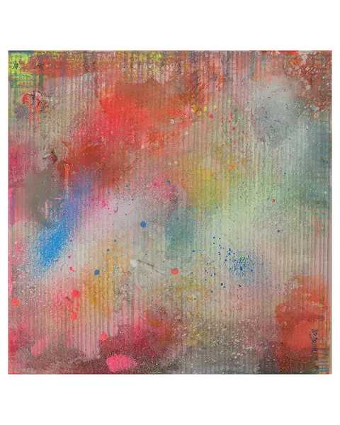 kleines Acryl Gemälde Wand Bild Deko Unikat neo pink gelb weiß günstig hype