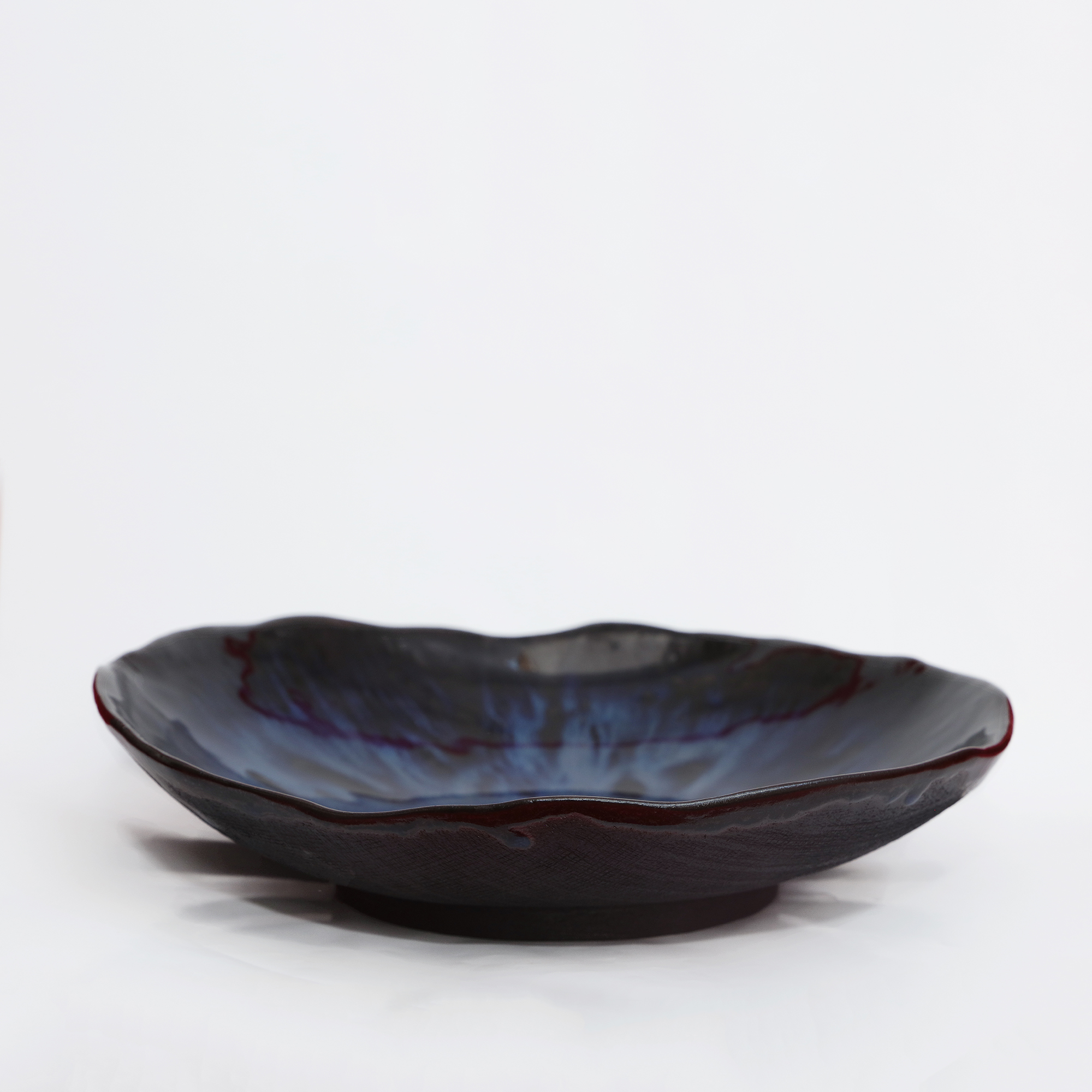 XL Black Blue Statement Bowl - D26,5 cm, H7 cm - 25 Euro