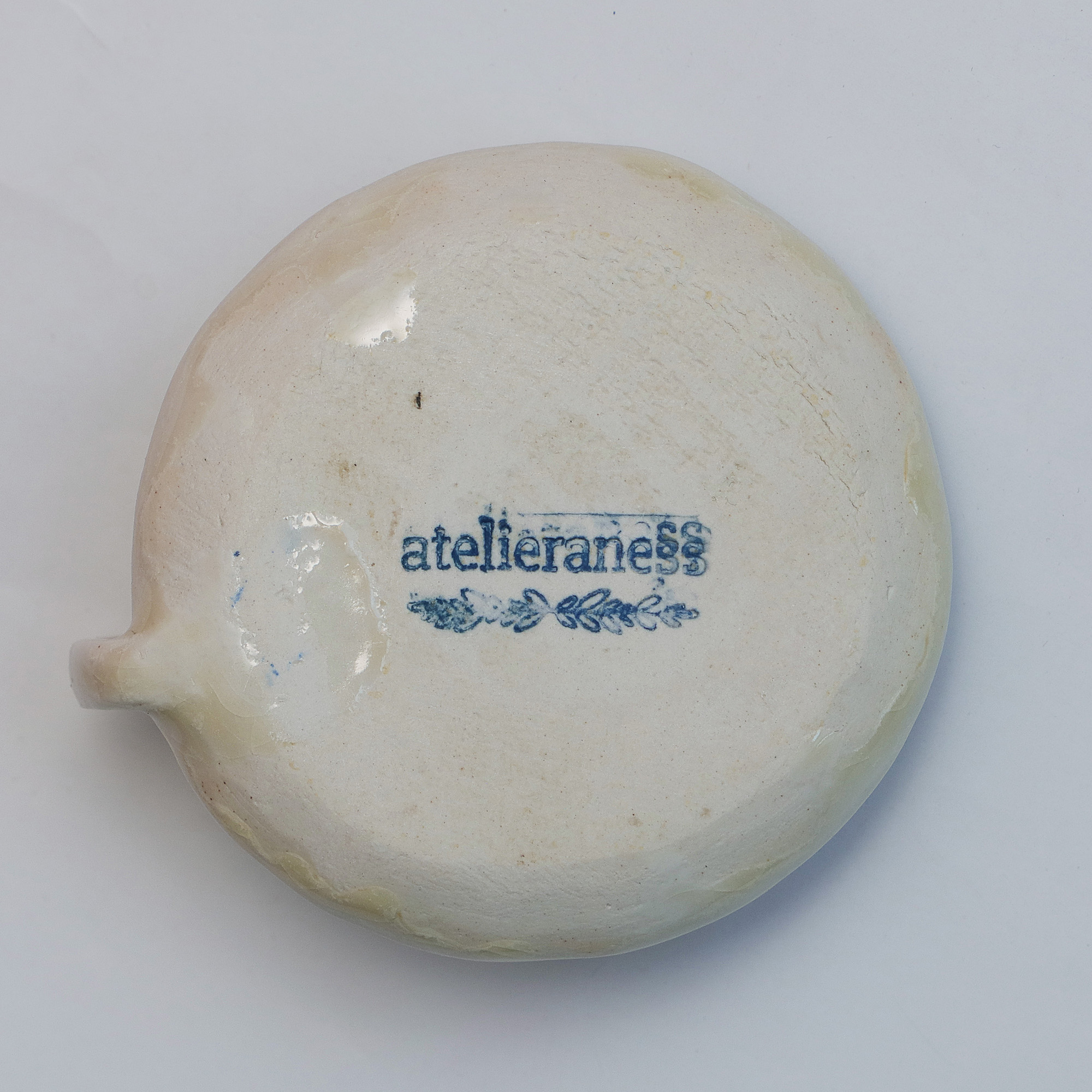 Nahaufnahme Keramik Steinzeug Unikat weiss Farb Verlauf Kerzen Staender Halter Deko Kunst