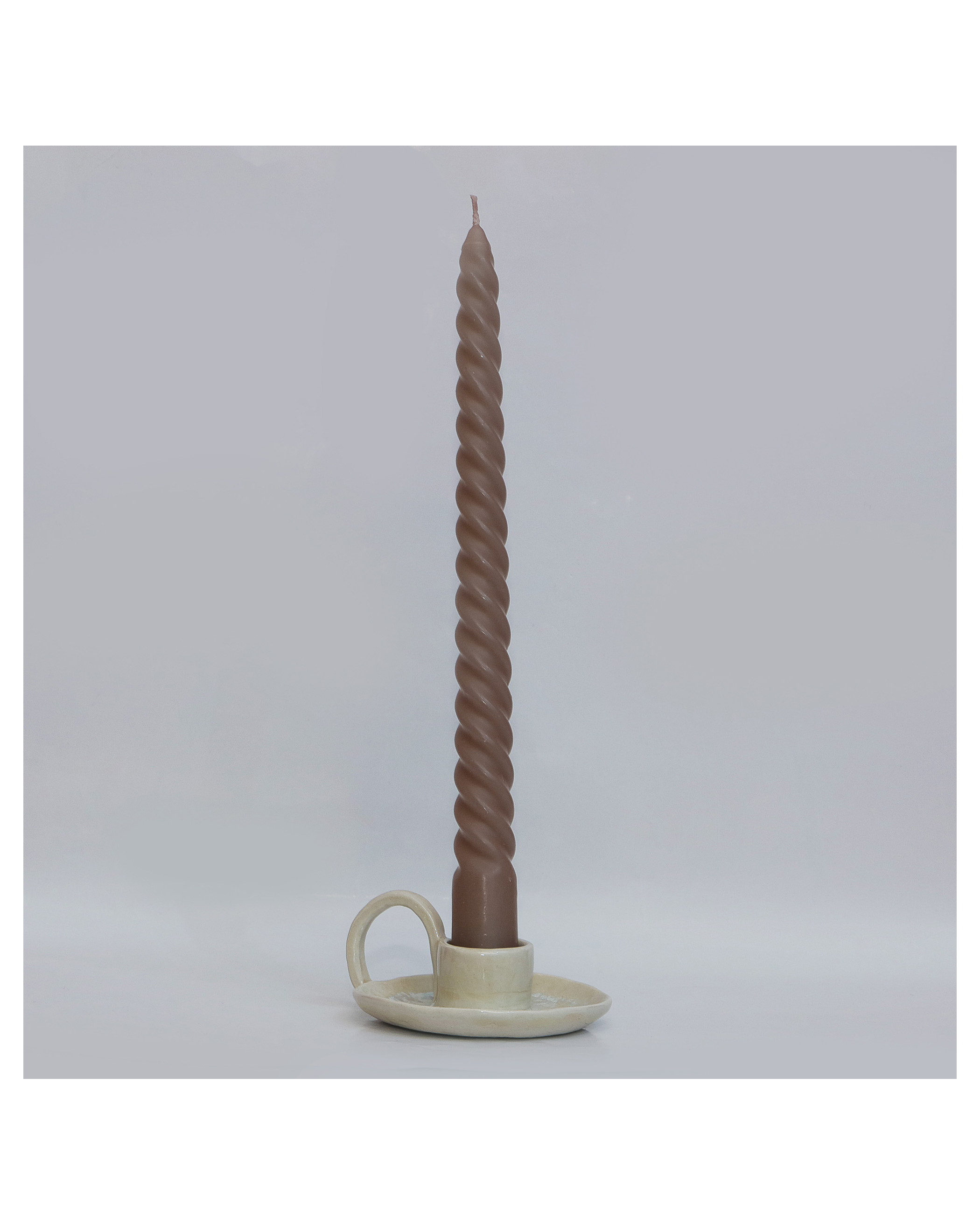 Keramik Steinzeug Unikat weiss Farb Verlauf Kerzen Staender Halter Deko Kunst