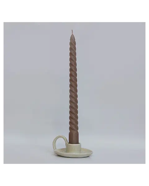 Keramik Steinzeug Unikat weiss Farb Verlauf Kerzen Staender Halter Deko Kunst