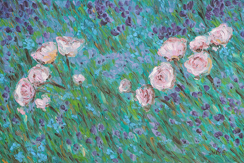 Wild roses - 40 x 60 cm - 25 Euro