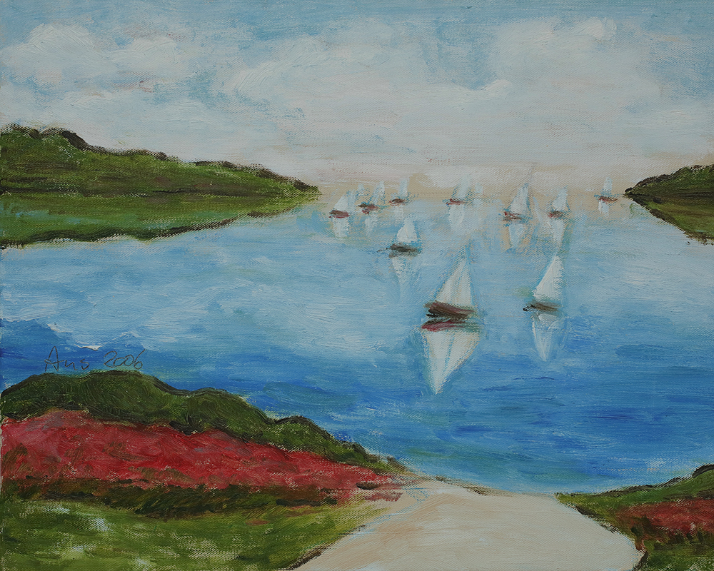 Boote vor Dinard - 40 x 50 cm - 20 Euro
