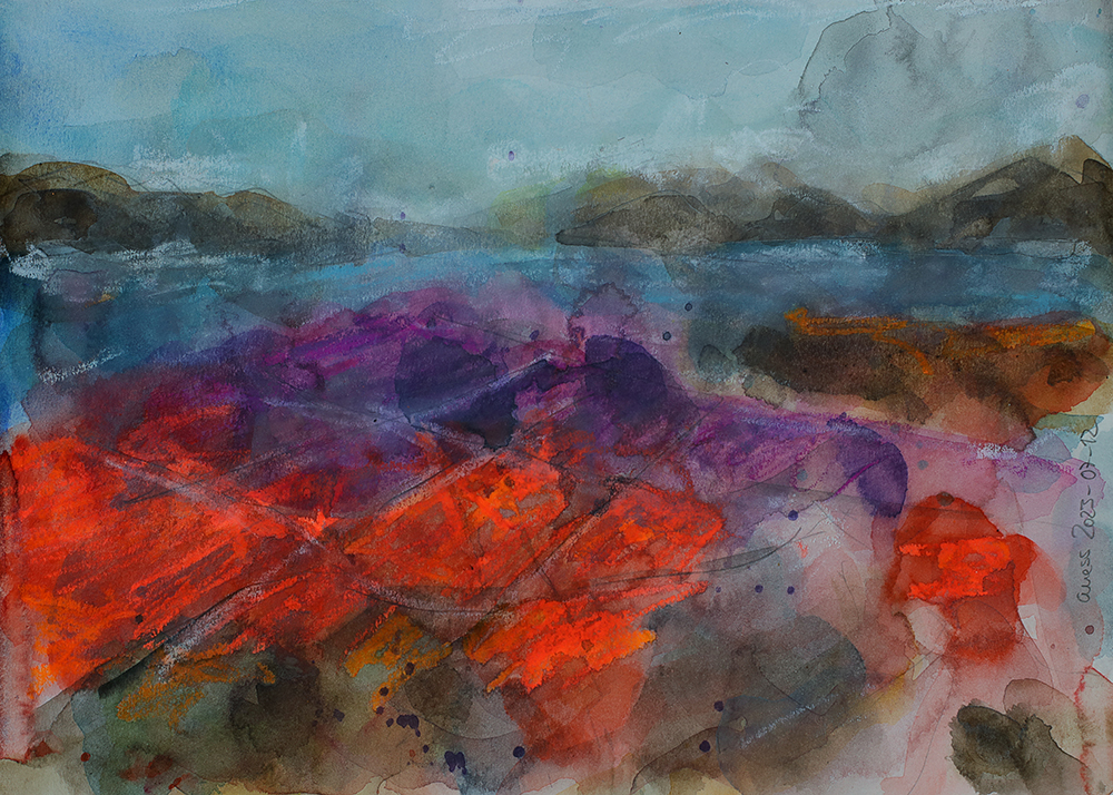 Volcanic Landscape - 24 x 32 cm - verkauft
