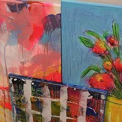 Bunte Gemälde der Künstlerin aness aus Bergsdorf/Zehdenick aus Brandenburg